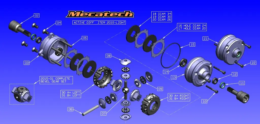 Active Bevel Gear Set